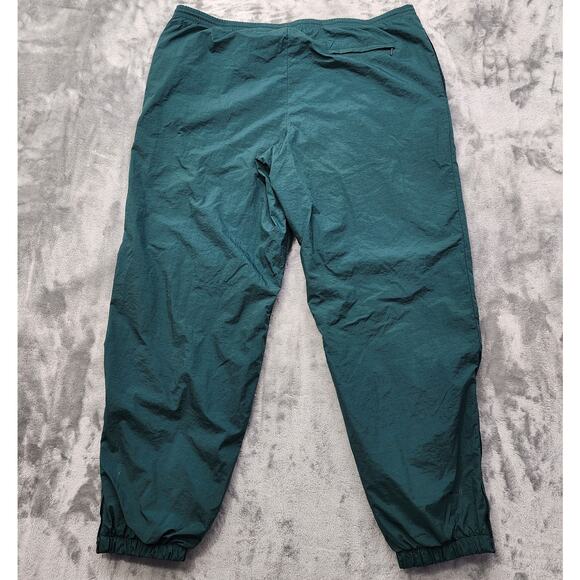 Vintage 1990s Nike Pants Mens XL Green Nylon Windbreaker Trackpants Zip Hem - Picture 3 of 13